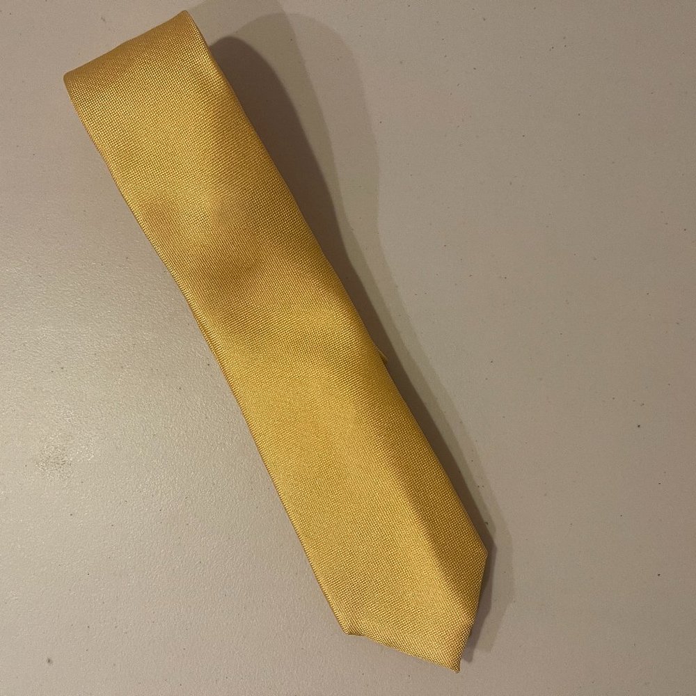 CLUB ROOM Men's Solid Tie Gold Color One Size - Picture 2 of 3
